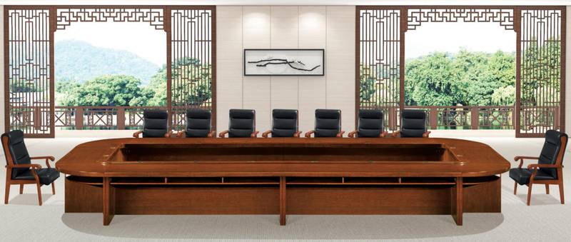 Wooden Veneer Large Customized Big Conference Table For office Space H4527
